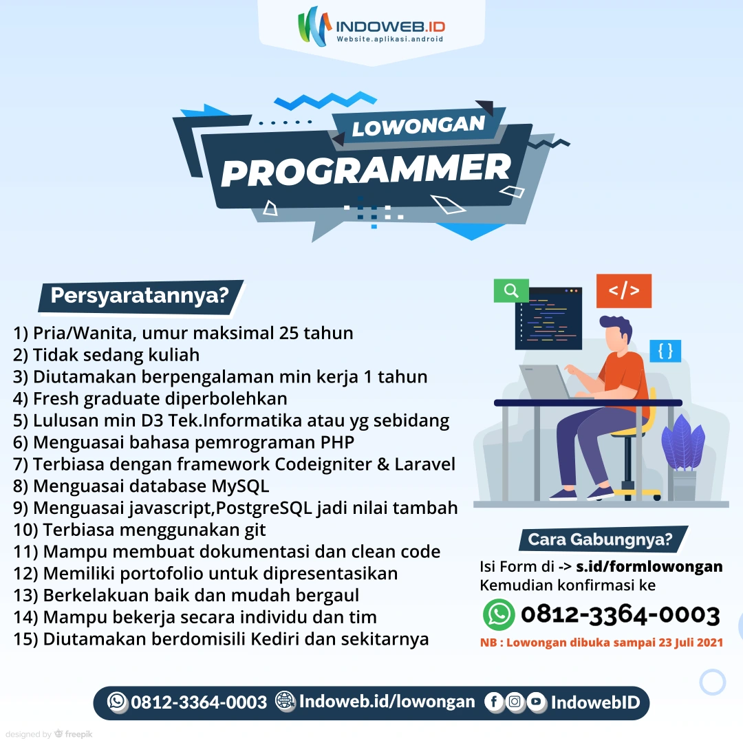 Lowongan pekerjaan programmer by indoweb