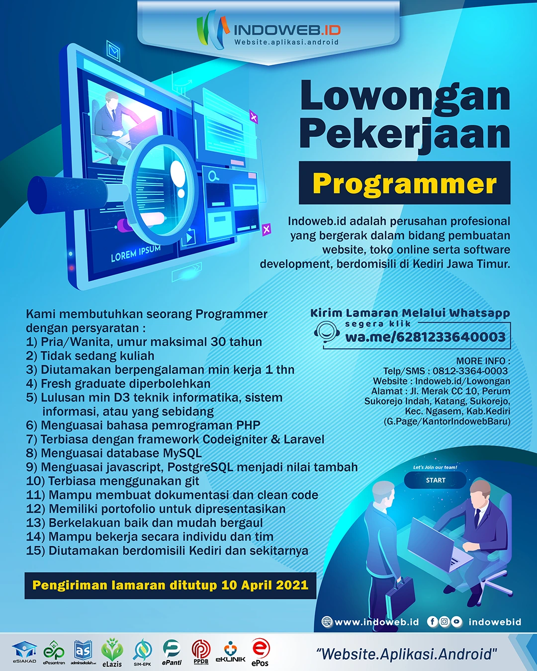 Lowongan kerja programmer by indoweb